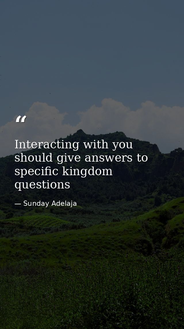 Interacting with you should give answers to specific kingdom questions — Sunday Adelaja