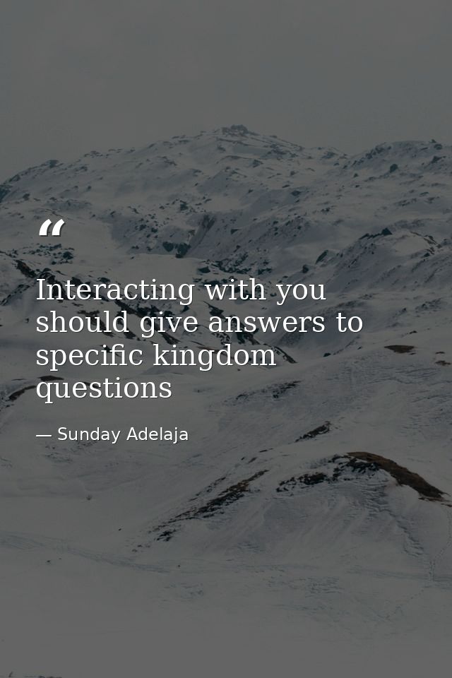 Interacting with you should give answers to specific kingdom questions — Sunday Adelaja
