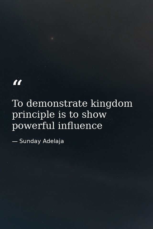 To demonstrate kingdom principle is to show powerful influence — Sunday Adelaja