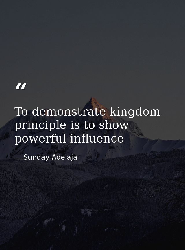 To demonstrate kingdom principle is to show powerful influence — Sunday Adelaja