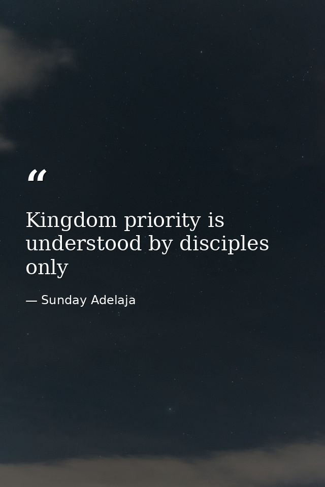 Kingdom priority is understood by disciples only — Sunday Adelaja