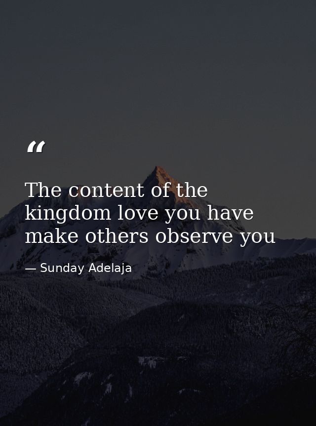 The content of the kingdom love you have make others observe you — Sunday Adelaja