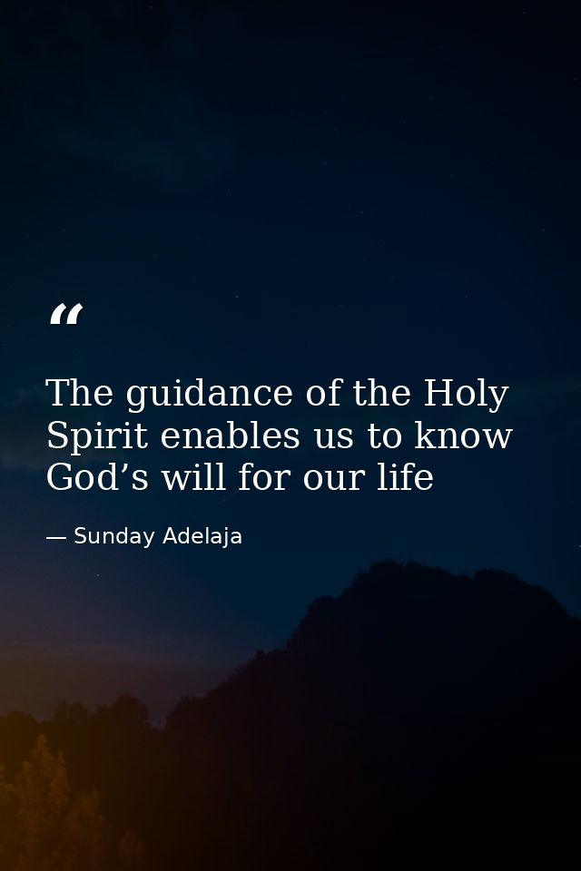 The guidance of the Holy Spirit enables us to know God’s will for our life — Sunday Adelaja