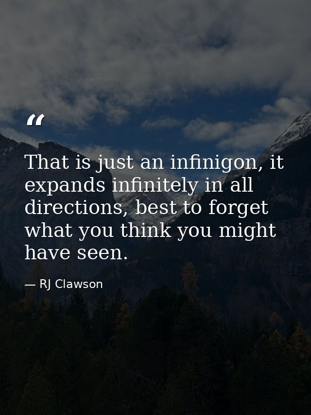 That is just an infinigon, it expands infinitely in all directions, best to forget what you think you might have seen. — RJ Clawson