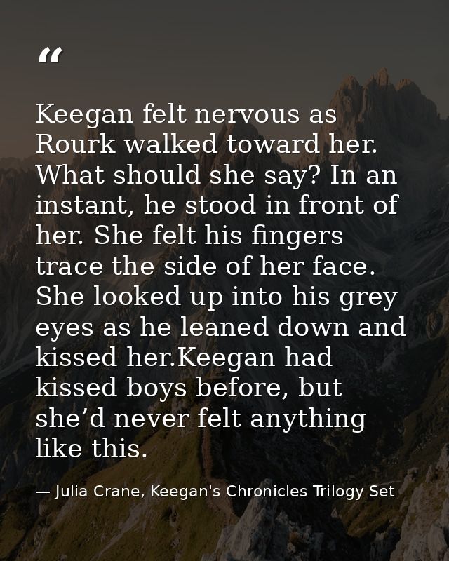 Keegan felt nervous as Rourk walked toward her. What should she say? In an instant, he stood in front of her. She felt h — Julia Crane, Keegan's Chronicles Trilogy Set