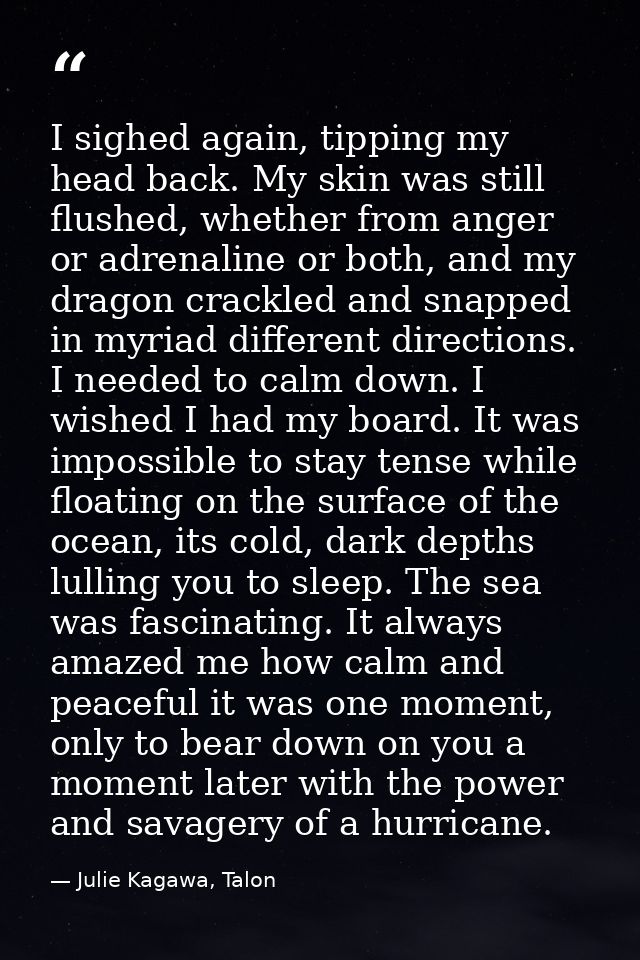 I sighed again, tipping my head back. My skin was still flushed, whether from anger or adrenaline or both, and my dragon — Julie Kagawa, Talon