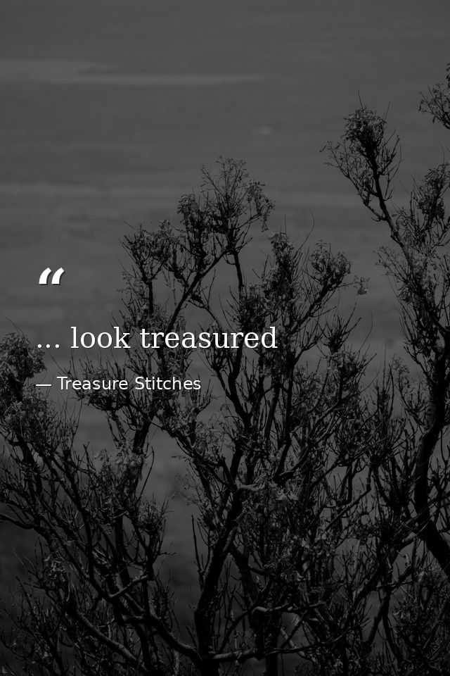 ... look treasured — Treasure Stitches