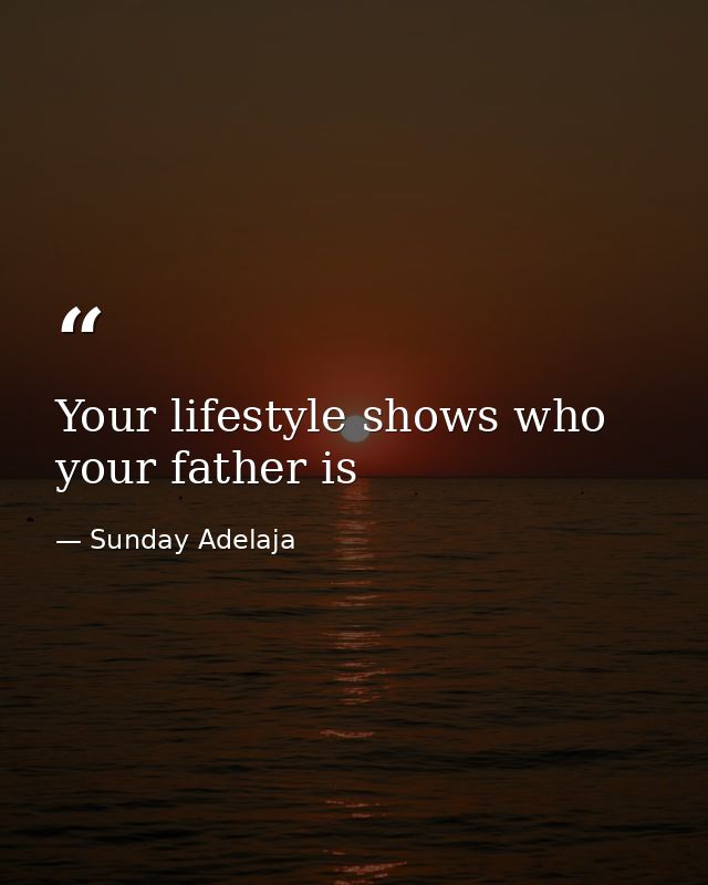 Your lifestyle shows who your father is — Sunday Adelaja