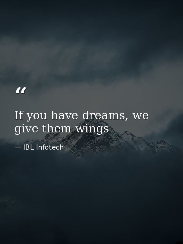 If you have dreams, we give them wings — IBL Infotech