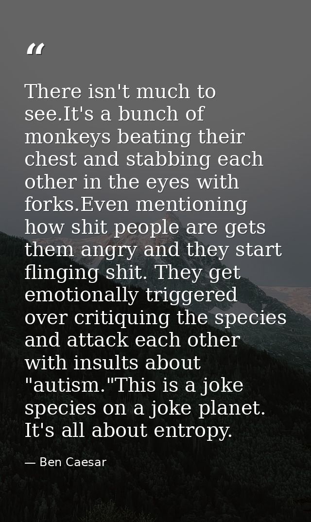 There isn't much to see.It's a bunch of monkeys beating their chest and stabbing each other in the eyes with forks.Even  — Ben Caesar