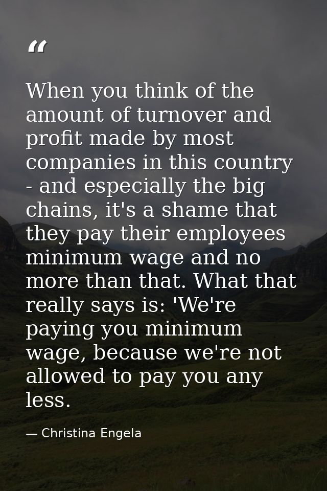 When you think of the amount of turnover and profit made by most companies in this country - and especially the big chai — Christina Engela