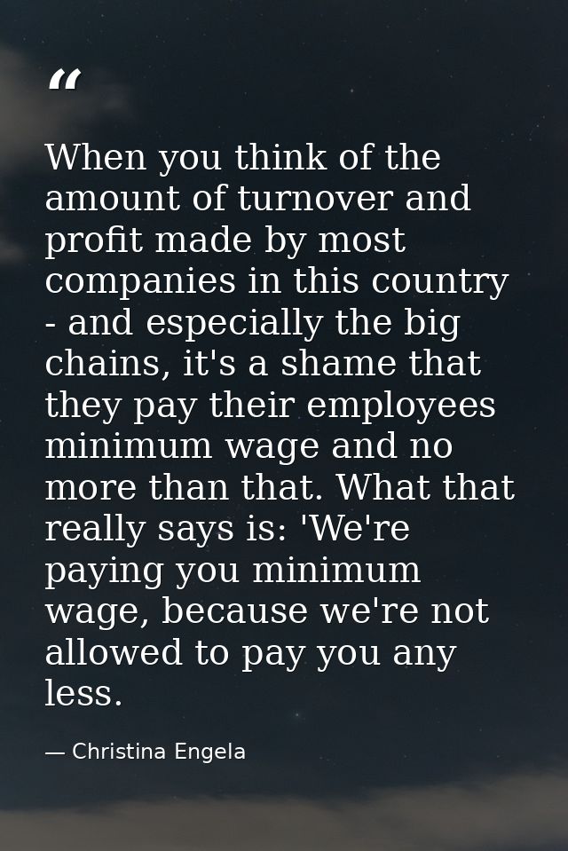 When you think of the amount of turnover and profit made by most companies in this country - and especially the big chai — Christina Engela