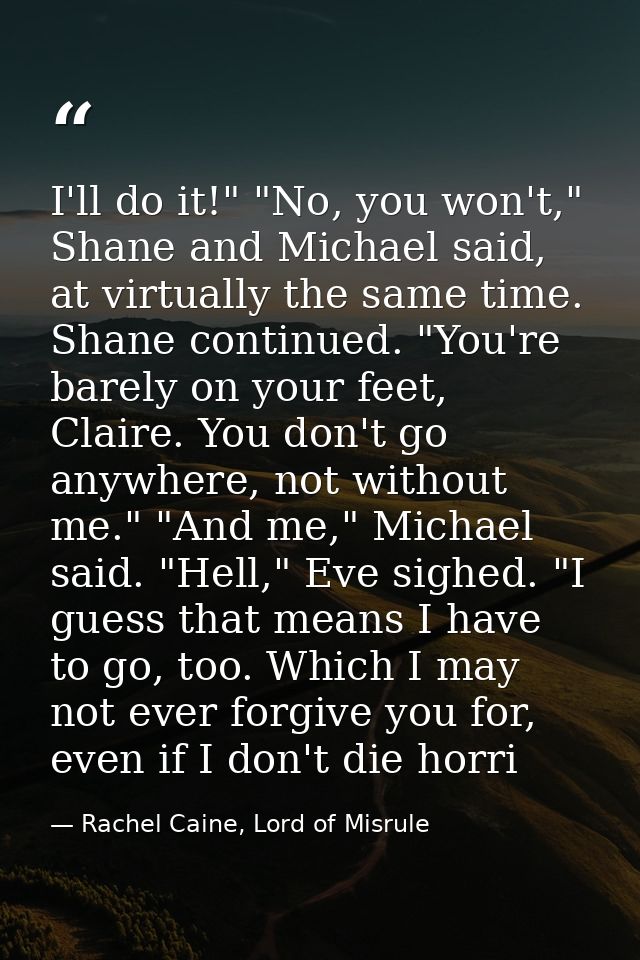 I'll do it!" "No, you won't," Shane and Michael said, at virtually the same time. Shane continued. "You're barely on you — Rachel Caine, Lord of Misrule