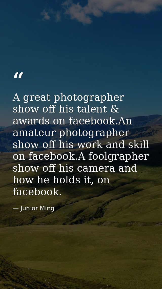 A great photographer show off his talent & awards on facebook.An amateur photographer show off his work and skill on fac — Junior Ming
