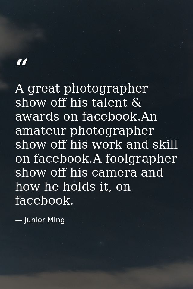 A great photographer show off his talent & awards on facebook.An amateur photographer show off his work and skill on fac — Junior Ming
