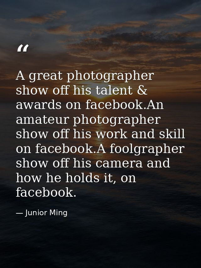 A great photographer show off his talent & awards on facebook.An amateur photographer show off his work and skill on fac — Junior Ming