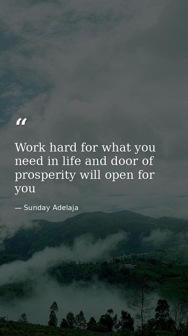 Work hard for what you need in life and door of prosperity will open for you — Sunday Adelaja