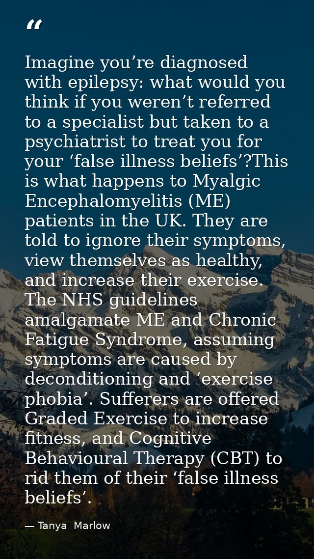 Imagine you’re diagnosed with epilepsy: what would you think if you weren’t referred to a specialist but taken to a psyc — Tanya  Marlow