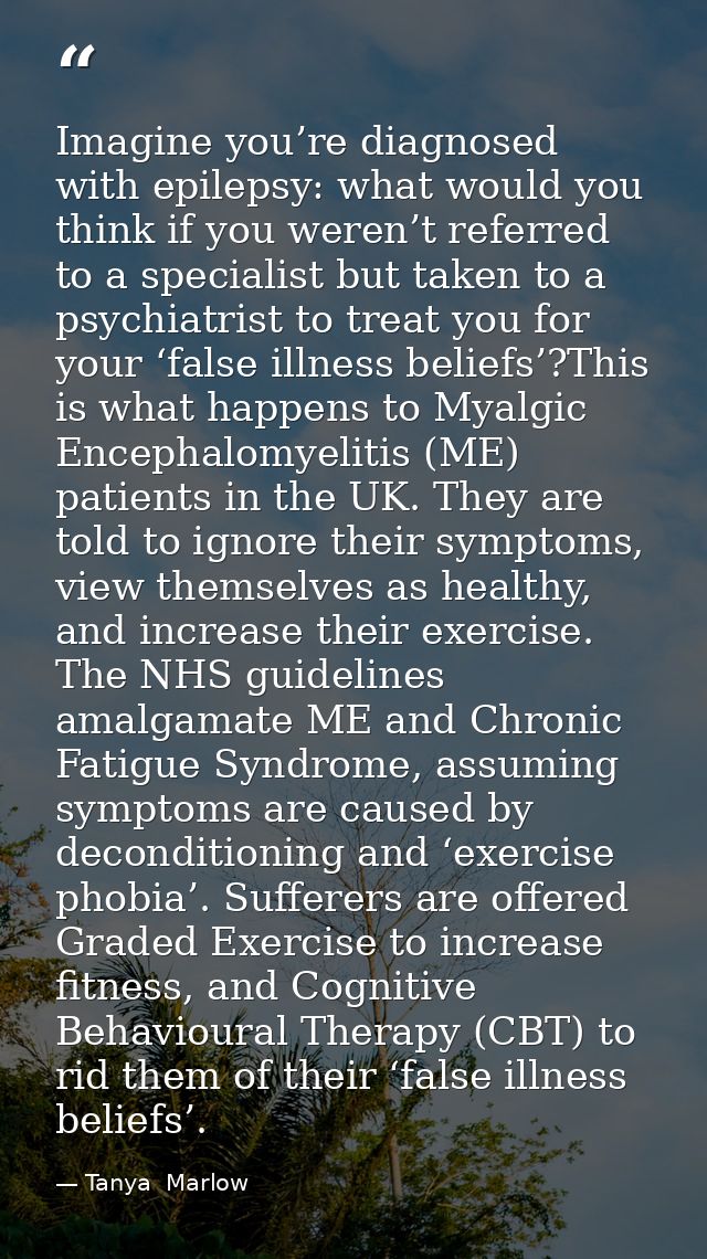 Imagine you’re diagnosed with epilepsy: what would you think if you weren’t referred to a specialist but taken to a psyc — Tanya  Marlow