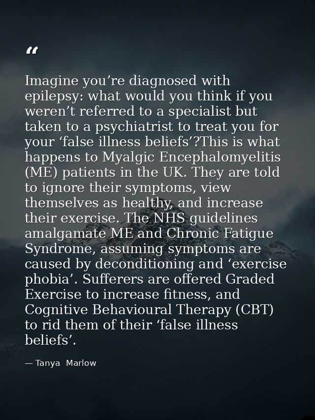 Imagine you’re diagnosed with epilepsy: what would you think if you weren’t referred to a specialist but taken to a psyc — Tanya  Marlow