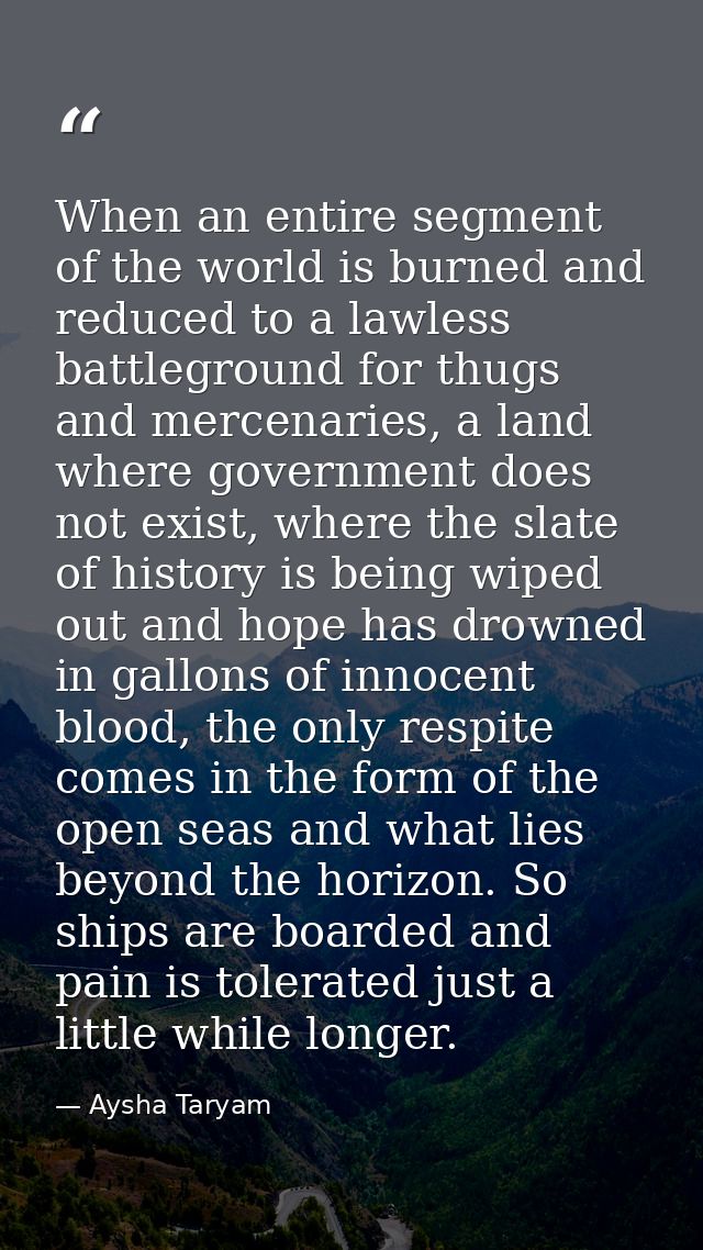 When an entire segment of the world is burned and reduced to a lawless battleground for thugs and mercenaries, a land wh — Aysha Taryam
