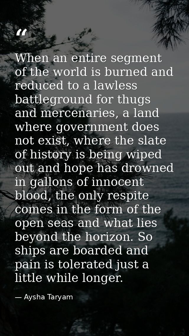 When an entire segment of the world is burned and reduced to a lawless battleground for thugs and mercenaries, a land wh — Aysha Taryam