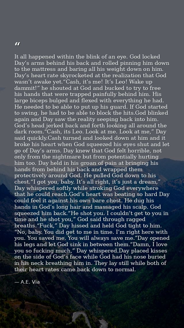 It all happened within the blink of an eye. God locked Day’s arms behind his back and rolled pinning him down to the mat — A.E. Via