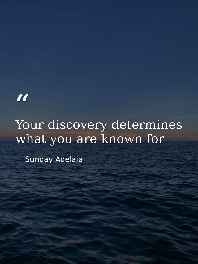 Your discovery determines what you are known for — Sunday Adelaja