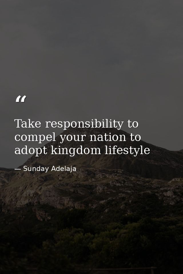Take responsibility to compel your nation to adopt kingdom lifestyle — Sunday Adelaja