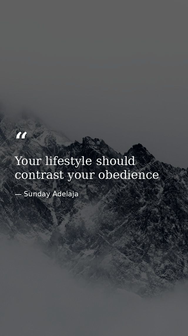 Your lifestyle should contrast your obedience — Sunday Adelaja