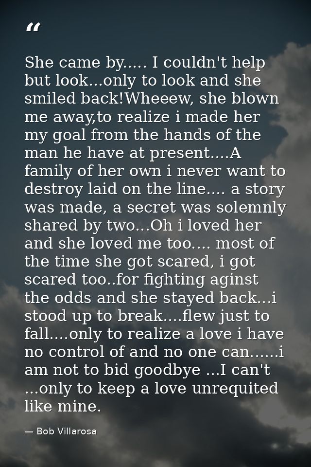 She came by..... I couldn't help but look...only to look and she smiled back!Wheeew, she blown me away,to realize i made — Bob Villarosa