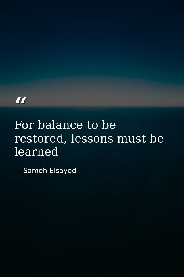 For balance to be restored, lessons must be learned — Sameh Elsayed