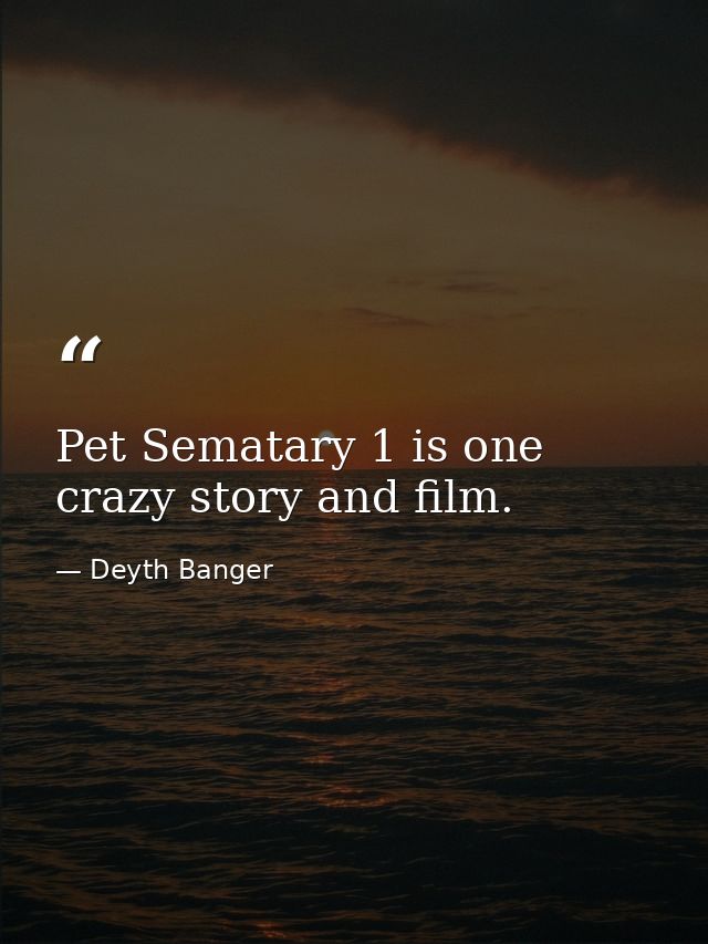 Pet Sematary 1 is one crazy story and film. — Deyth Banger