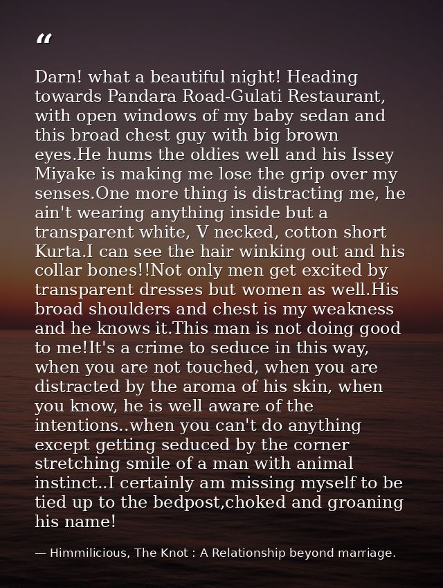 Darn! what a beautiful night! Heading towards Pandara Road-Gulati Restaurant, with open windows of my baby sedan and thi — Himmilicious, The Knot : A Relationship beyond marriage.