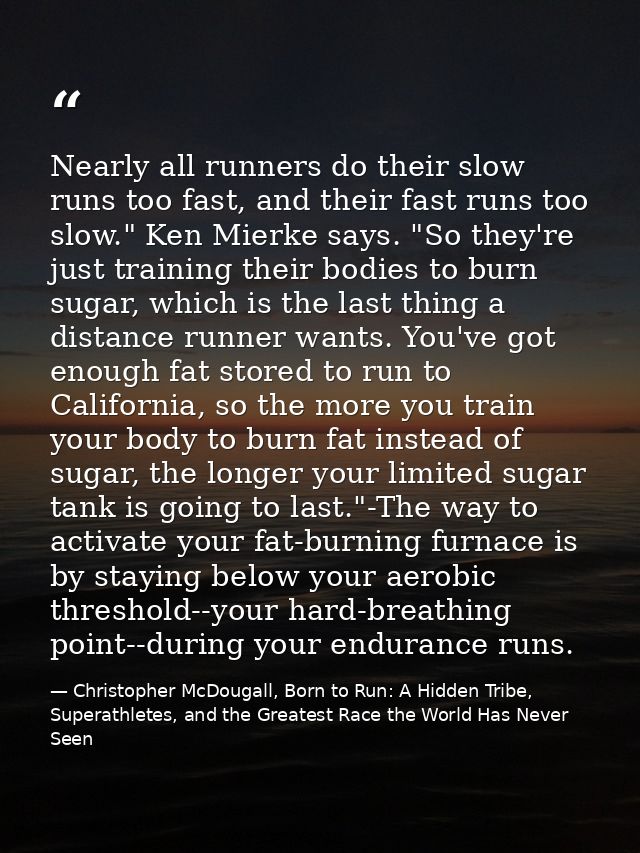 Nearly all runners do their slow runs too fast, and their fast runs too slow." Ken Mierke says. "So they're just trainin — Christopher McDougall, Born to Run: A Hidden Tribe, Superathletes, and the Greatest Race the World Has Never Seen