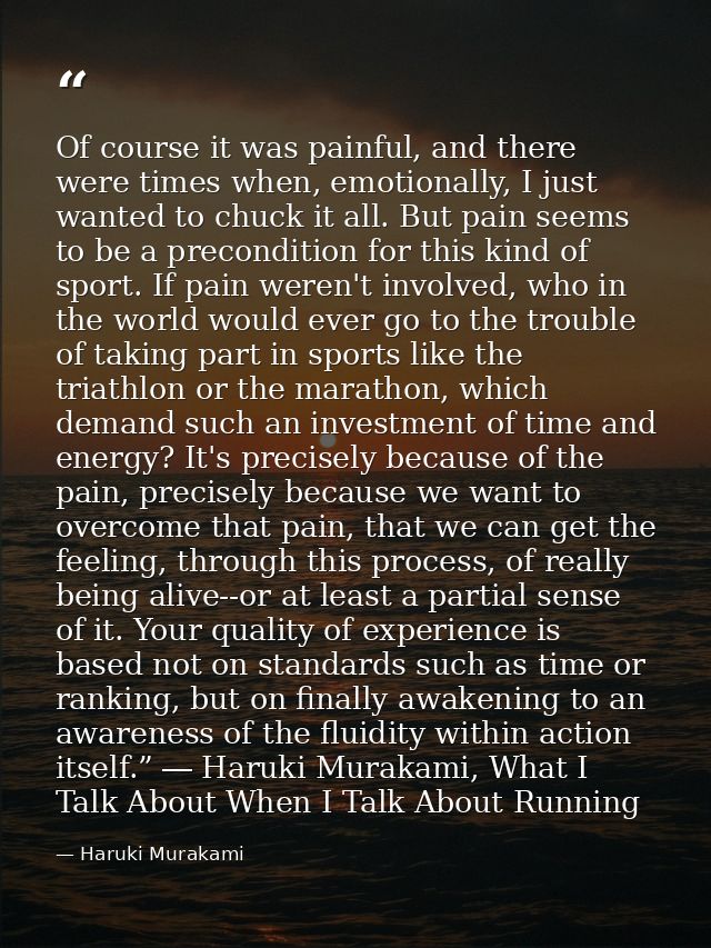 Of course it was painful, and there were times when, emotionally, I just wanted to chuck it all. But pain seems to be a  — Haruki Murakami