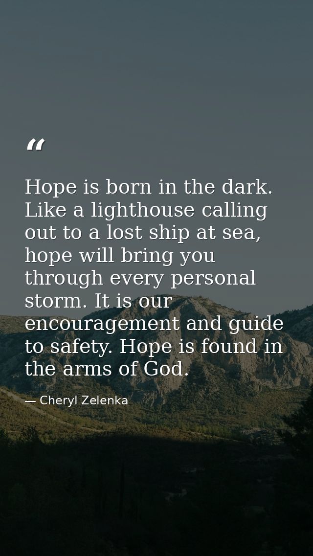 Hope is born in the dark. Like a lighthouse calling out to a lost ship at sea, hope will bring you through every persona — Cheryl Zelenka