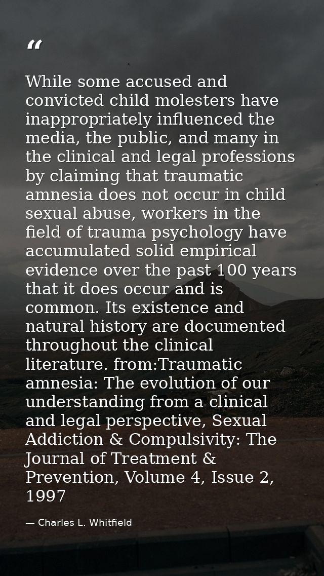 While some accused and convicted child molesters have inappropriately influenced the media, the public, and many in the  — Charles L. Whitfield