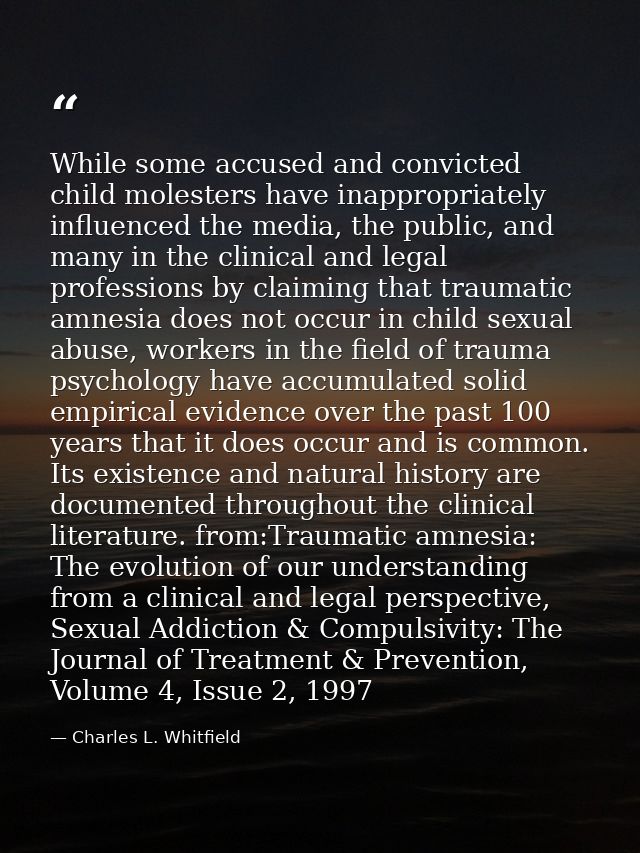 While some accused and convicted child molesters have inappropriately influenced the media, the public, and many in the  — Charles L. Whitfield