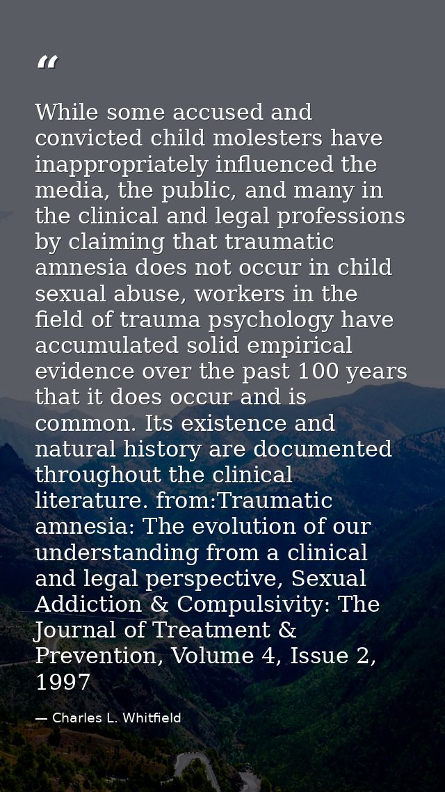 While some accused and convicted child molesters have inappropriately influenced the media, the public, and many in the  — Charles L. Whitfield