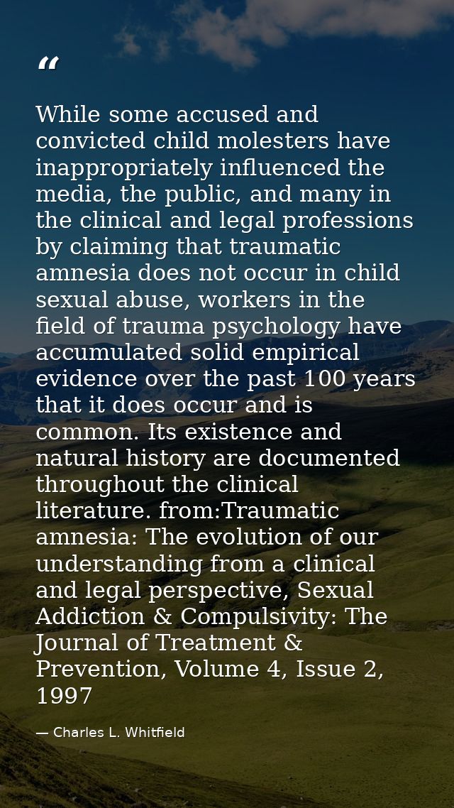 While some accused and convicted child molesters have inappropriately influenced the media, the public, and many in the  — Charles L. Whitfield