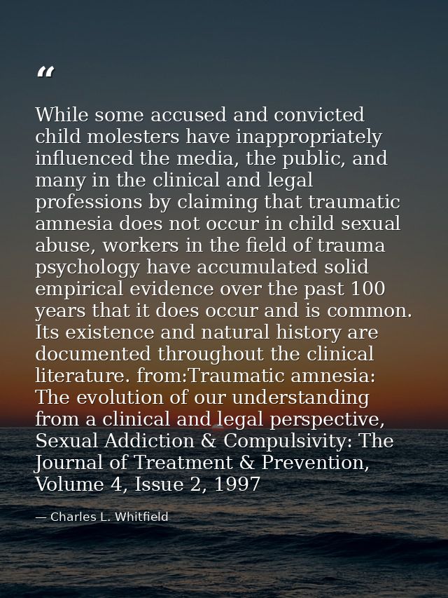 While some accused and convicted child molesters have inappropriately influenced the media, the public, and many in the  — Charles L. Whitfield