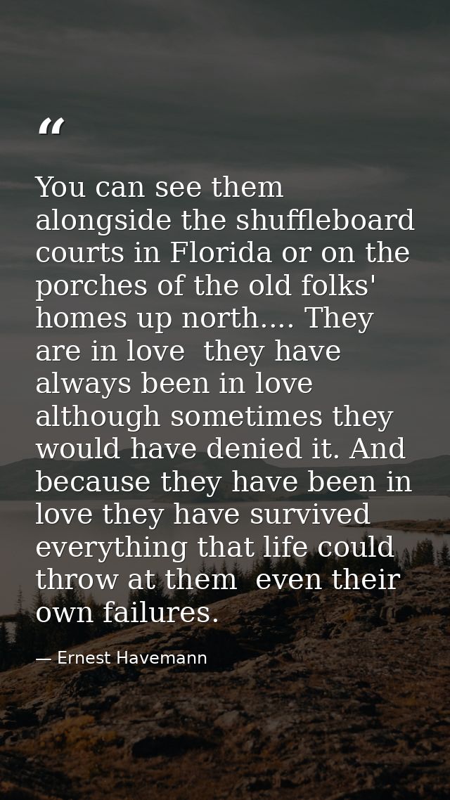 You can see them alongside the shuffleboard courts in Florida or on the porches of the old folks' homes up north.... The — Ernest Havemann