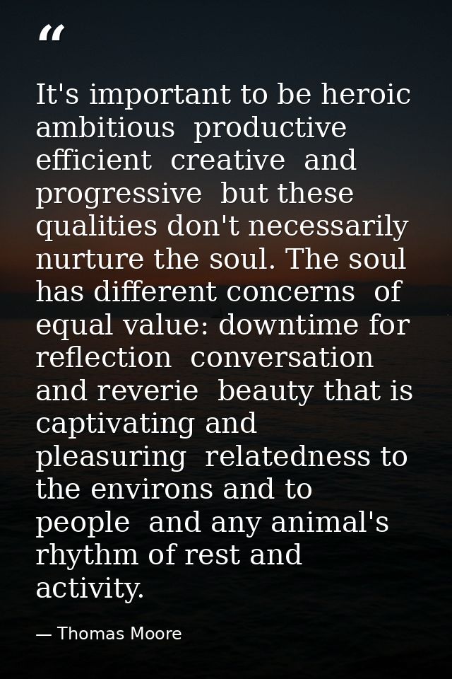 It's important to be heroic  ambitious  productive  efficient  creative  and progressive  but these qualities don't nece — Thomas Moore