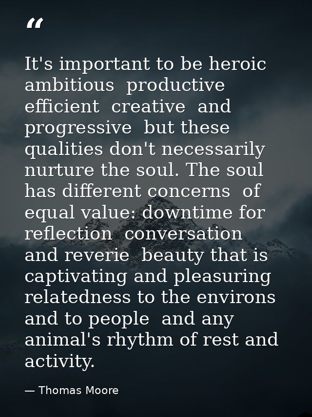 It's important to be heroic  ambitious  productive  efficient  creative  and progressive  but these qualities don't nece — Thomas Moore