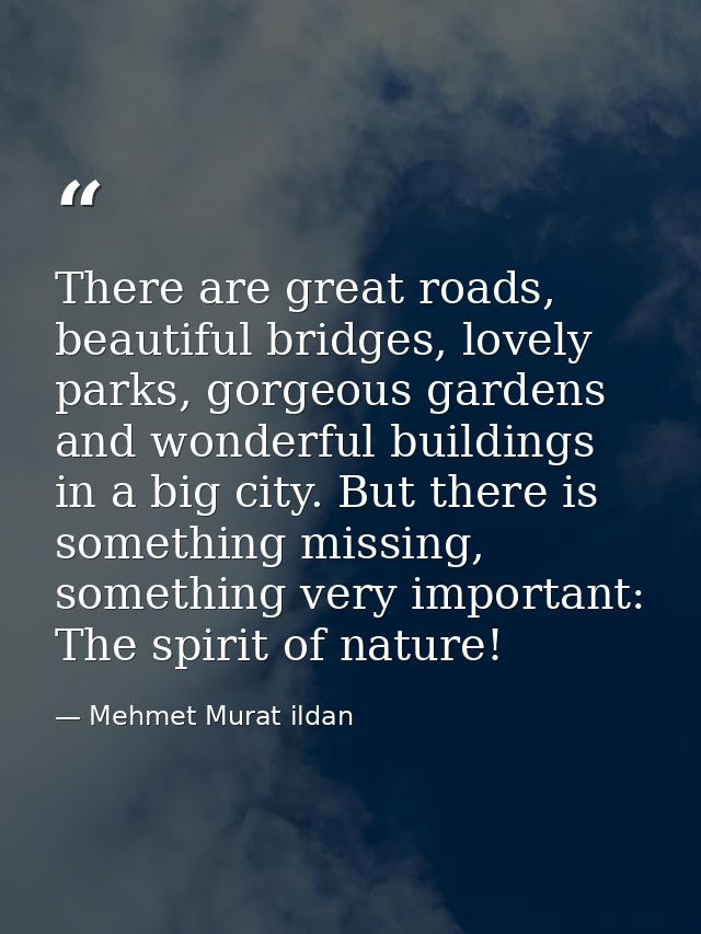 There are great roads, beautiful bridges, lovely parks, gorgeous gardens and wonderful buildings in a big city. But ther — Mehmet Murat ildan