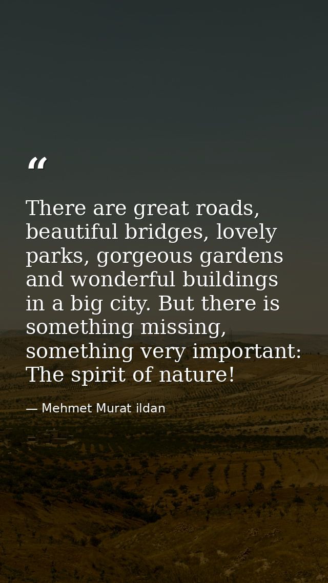 There are great roads, beautiful bridges, lovely parks, gorgeous gardens and wonderful buildings in a big city. But ther — Mehmet Murat ildan