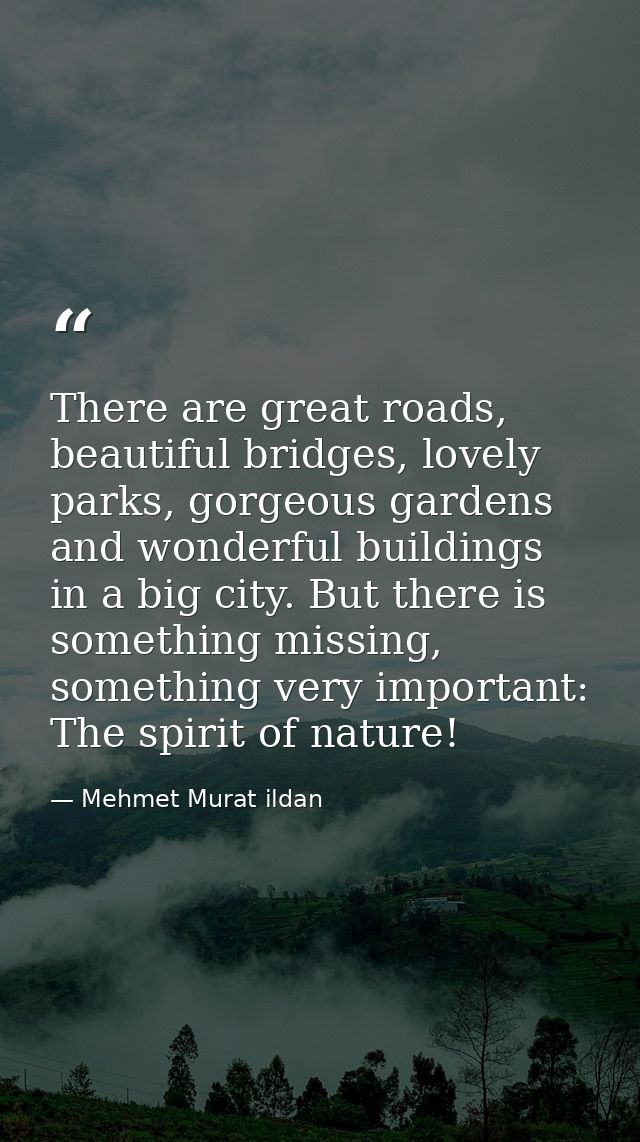 There are great roads, beautiful bridges, lovely parks, gorgeous gardens and wonderful buildings in a big city. But ther — Mehmet Murat ildan