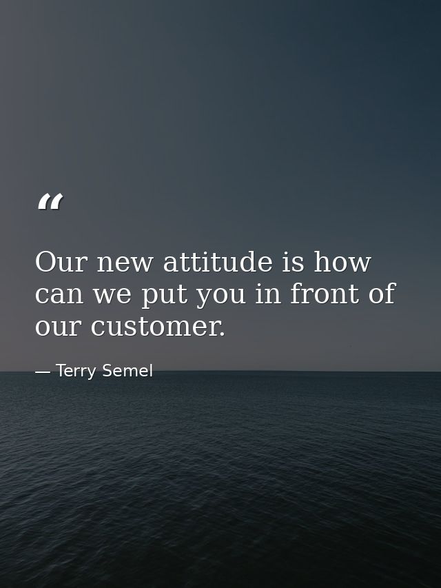 Our new attitude is how can we put you in front of our customer. — Terry Semel