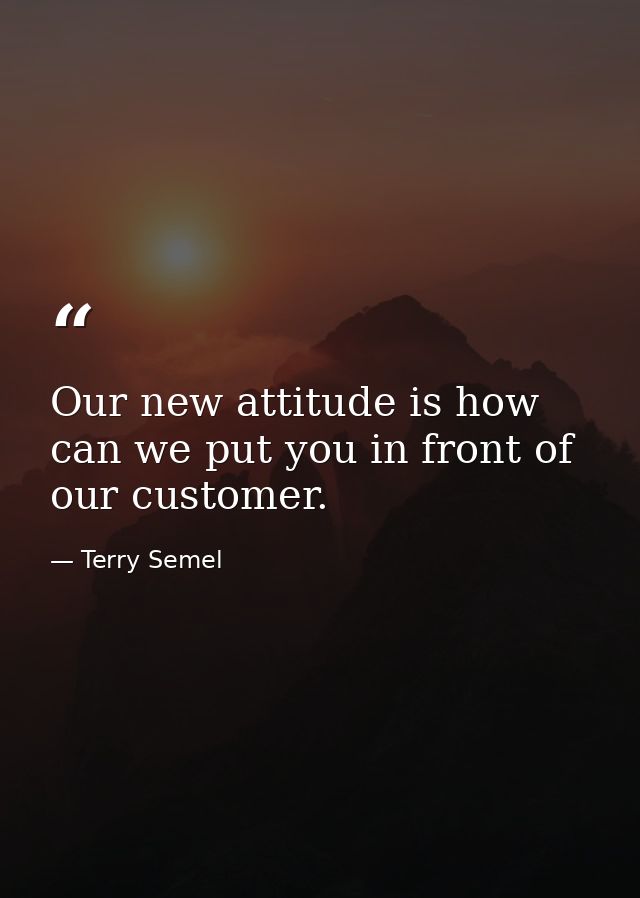 Our new attitude is how can we put you in front of our customer. — Terry Semel